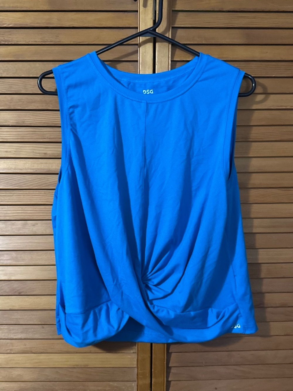 DSG Blue Wrap Active Top